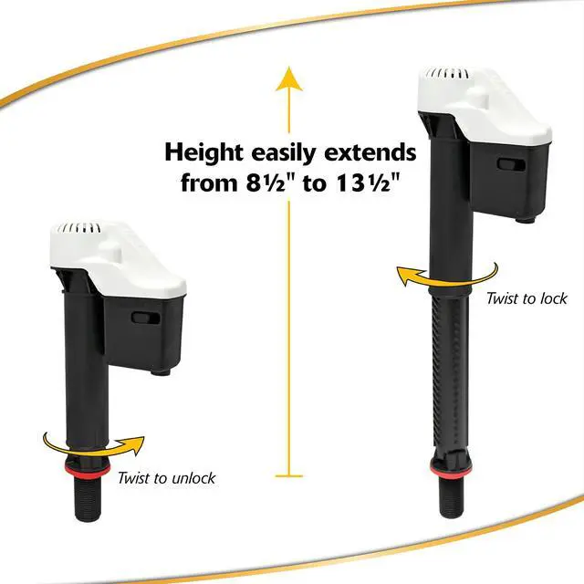 Alt view image 5 of 7 - QuietFILL Toilet Fill Valve & Standard 2-Inch Flapper Repair Kit