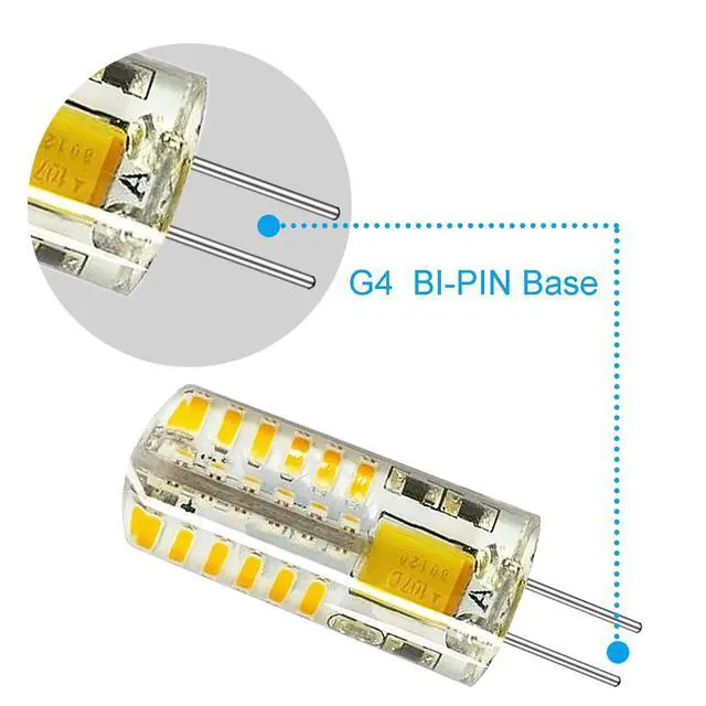 Alt view image 3 of 5 - RAYHOO 10pcs G4 LED Bulbs JC Bi-Pin Base Light Bulbs 3W AC/DC 12V 20W-30W T3 Halogen Bulb Replacement Landscape Bulbs(Warm White 3000K)