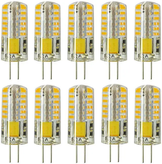 Main image of RAYHOO 10pcs G4 LED Bulbs JC Bi-Pin Base Light Bulbs 3W AC/DC 12V 20W-30W T3 Halogen Bulb Replacement Landscape Bulbs(Warm White 3000K)