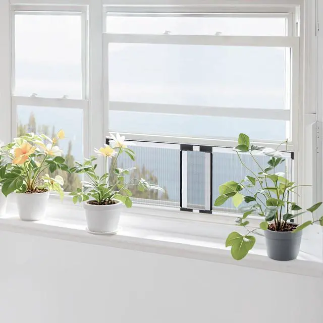 Alt view image 7 of 7 - Adjustable Sliding Window Screen Horizontal (15.74 ''H x 21-40''W) 2 Packs Expandable Window Screen Replacement for Home Medium