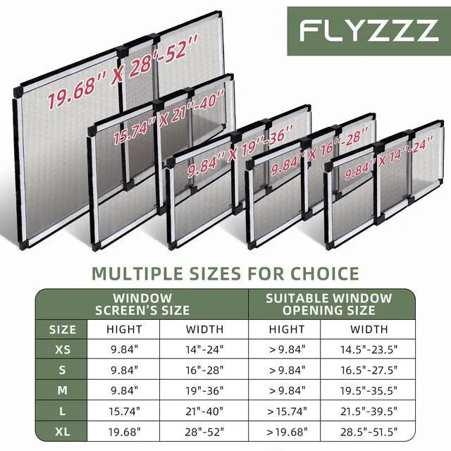 Alt view image 2 of 7 - Adjustable Sliding Window Screen Horizontal (15.74 ''H x 21-40''W) 2 Packs Expandable Window Screen Replacement for Home Medium
