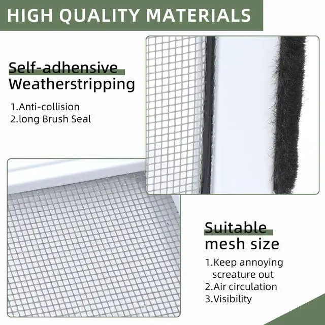 Alt view image 4 of 7 - Adjustable Sliding Window Screen Horizontal (15.74 ''H x 21-40''W) 2 Packs Expandable Window Screen Replacement for Home Medium