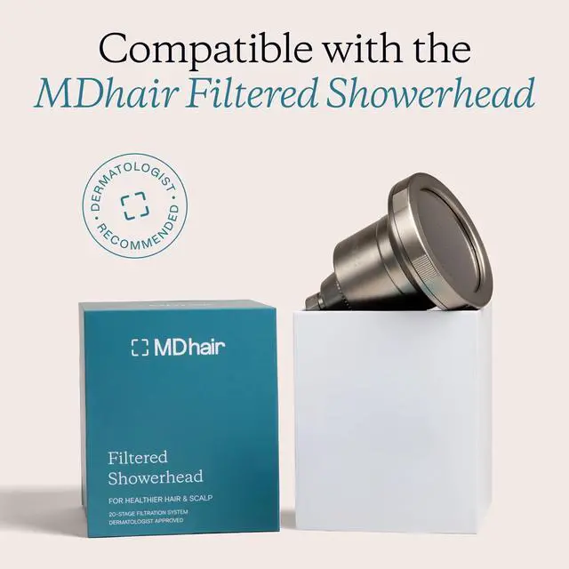 Alt view image 5 of 5 - Filtered Shower Head Replacement Filter, 20-Stage, 1 Pack | 20-stage filtration for chlorine, heavy metals & hard water; restores hair & skin health, fits filtered showerhead