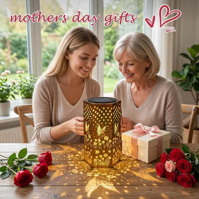 Alt view image 7 of 7 - Birthday Gifts for Women Solar Lanterns Outdoor Waterproof | Hummingbird Hanging Solar Lights Outside for Yard, Patio, Garden Decor, Mothers Day Gifts for Mom Grandma