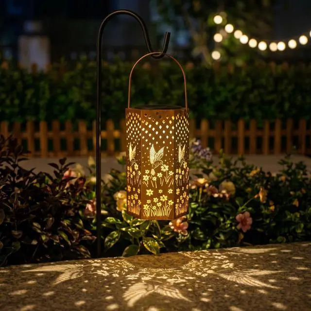 Alt view image 6 of 7 - Birthday Gifts for Women Solar Lanterns Outdoor Waterproof | Hummingbird Hanging Solar Lights Outside for Yard, Patio, Garden Decor, Mothers Day Gifts for Mom Grandma