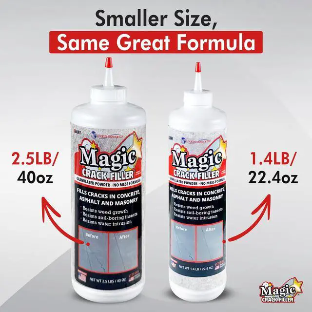 Alt view image 2 of 5 - Gray 1.4 LB Bottle - Easy, No-Mess Crack Repair for Concrete, Masonry & Asphalt - Durable & Weather-Resistant