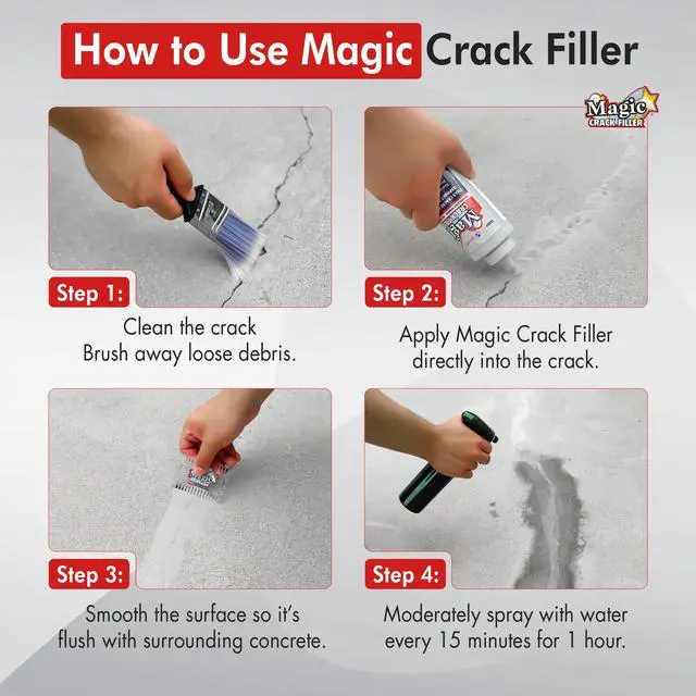 Alt view image 3 of 5 - Gray 1.4 LB Bottle - Easy, No-Mess Crack Repair for Concrete, Masonry & Asphalt - Durable & Weather-Resistant