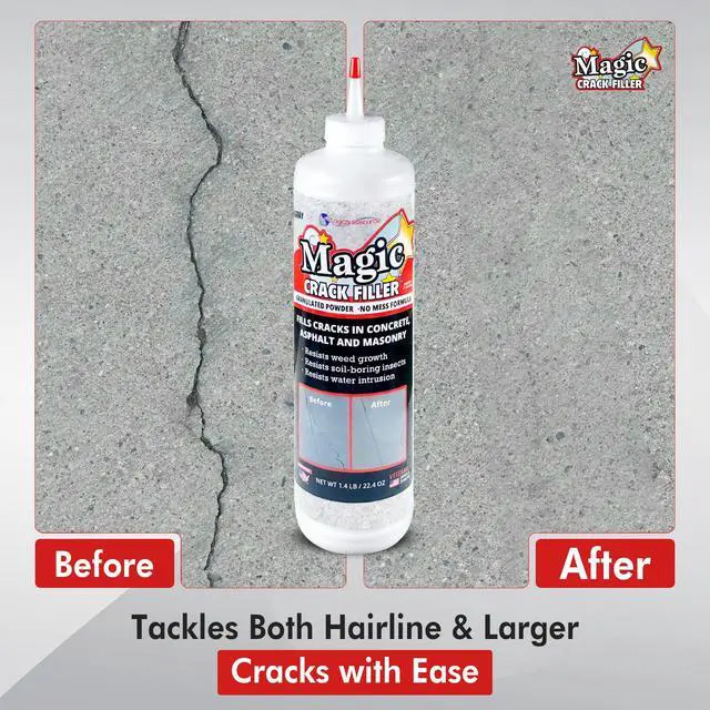 Alt view image 4 of 5 - Gray 1.4 LB Bottle - Easy, No-Mess Crack Repair for Concrete, Masonry & Asphalt - Durable & Weather-Resistant