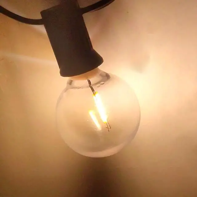 Alt view image 5 of 7 - G40 1.57 Inch Led Replacement Light Bulbs, E12 Screw Base Shatterproof LED Small Globe Light Bulbs for Outdoor String Lights, 1Watt Equvalent to 5 Watt Incandescent Bulbs, Warm White, 25Pack