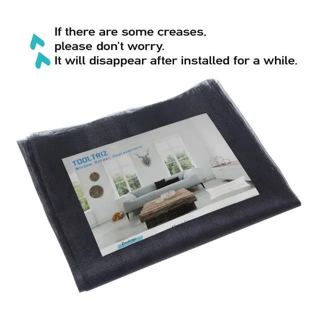 Alt view image 7 of 7 - Windows Screen and Screen Door Replacement, 48"x118" Durable Fiberglass Screen Mesh - Screen & Sliding Screen Door Repair for Patio & Window