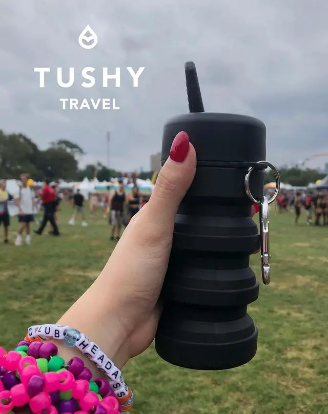 Alt view image 7 of 7 - Travel Bidet, Collapsible and Expandable Peri Bottle, Got2Go Onyx | Discreet Portability, Refreshing Clean at Home, Camping and Outdoors, Hemorrhoid Relief, Postpartum Care