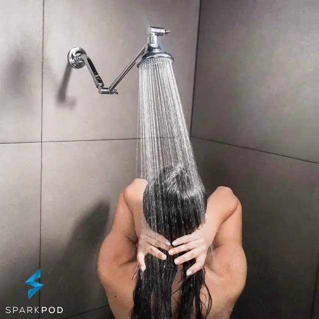 Alt view image 7 of 7 - 11" Extension Arm, Adjustable Height & Angle, Polished Chrome | Adjustable Height & Angle, Sturdy Lock, Universal Connection, Transform your showers into rain shower experience