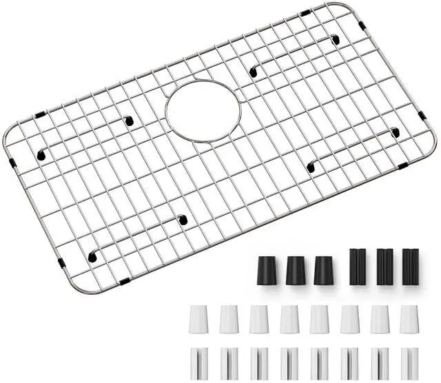 Main image of Kitchen Sink Grid and Sink Protectors,26-1/16"x14-1/16" Stainless Steel | Sink Grid Protectors for Kitchen Sink with Rear Drain for Single Bowl Sinks