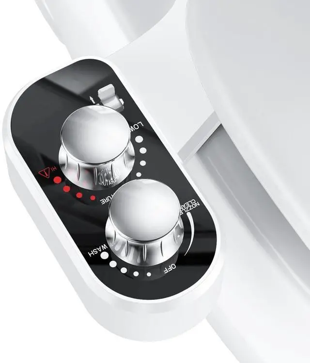 Main image of Hot and Cold Bidet Attachment for Toilet, Warm Water Bidet | Ultra Slim Non-Electric Bidet Attachment, Adjustable Pressure Self-Cleaning Nozzle, Rear & Feminine Wash, Easy Installation