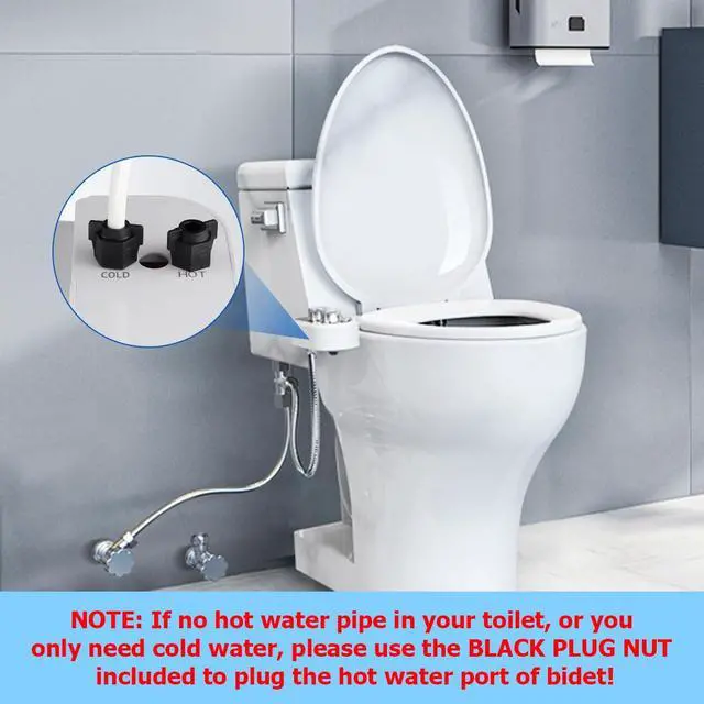 Alt view image 7 of 7 - Hot and Cold Bidet Attachment for Toilet, Warm Water Bidet | Ultra Slim Non-Electric Bidet Attachment, Adjustable Pressure Self-Cleaning Nozzle, Rear & Feminine Wash, Easy Installation