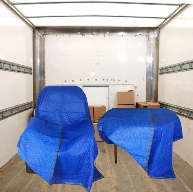 Alt view image 3 of 4 - 3 Pack Moving Blankets 40x72in Heavy Duty Padded Packing Blankets for Moving Shipping Protecting Furniture Professional Quilted Furniture Blankets for Moving Supplies
