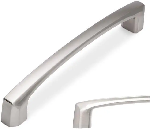 Main image of 10 Pack 5 Inch Kitchen Cabinet Handles Brushed Satin Nickel Cabinet Pulls Silver Drawer Pulls Zinc Alloy Kitchen Hardware