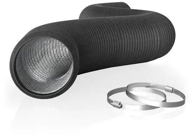 Main image of Flexible 100mm Aluminum Ducting, Heavy-Duty Four-Layer | Heavy-Duty Four-Layer Protection, 8-Feet Long for Heating Cooling Ventilation and Exhaust