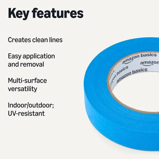 Alt view image 2 of 6 - Blue Painters Tape, Protects Surfaces, Removes Easily, No Residue, 0.94" x 60-Yard, 4 Rolls