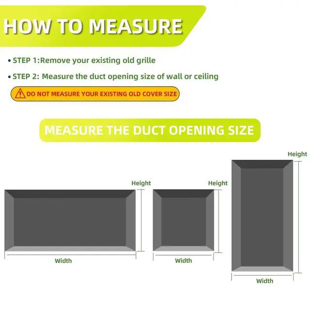 Alt view image 2 of 7 - 24x12 Return Air Grille for 24"W x 12"H Duct Opening,Return Air Vent Cover | Steel Wall AC HVAC Air Vent Cover Grill HVAC Cold Air Intake Grille Without Filter House,Outer Dim:25.75"W X 13.75"H