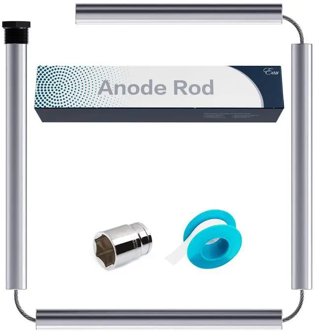Main image of 44" Flexible Aluminum Zinc Anode Rod for Rotten Egg Smell in Water Heater | Get Rid of Rotten Egg Smelling Water Heater Anode Rod for GE, Rheem, Reliance,Kenmore Water Heater with Install Kit
