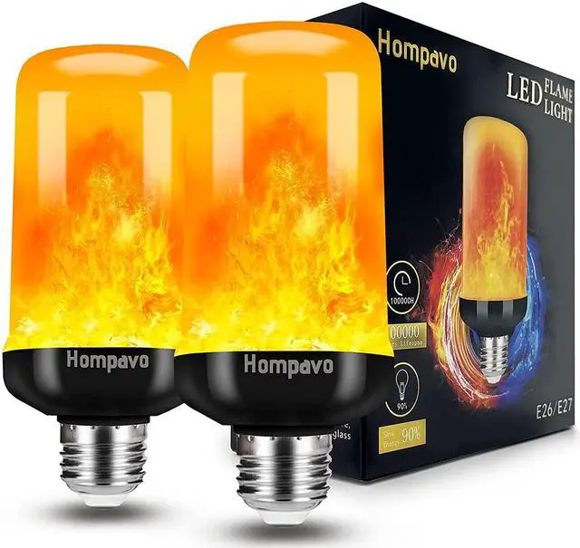 Main image of Upgraded Flame Light Bulbs for Home Decor with Upside Down Effect | 4-Mode LED E26/E27 Flickering Light Bulbs for Halloween Christmas Party Patio Porch Indoor & Outdoor Decorations - 2