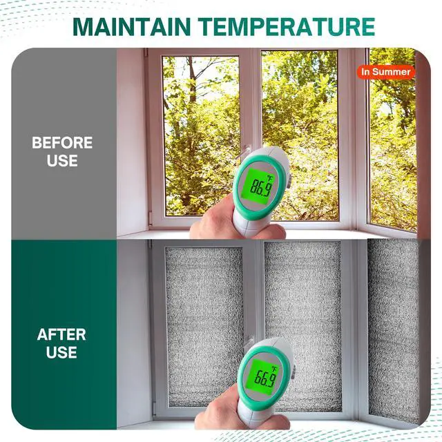 Alt view image 3 of 4 - Reflective Window Insulation Roll, 48 in x 10 ft Heat Blocker | Window insulation for summer heat, double-sided reflective foil, foam core, RV and home windows, folded for shipping