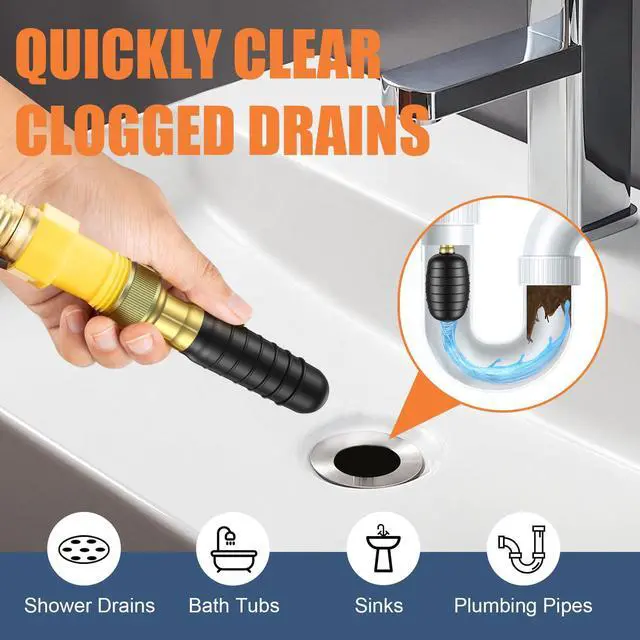 Alt view image 4 of 7 - 3 Pcs Drain Bladder Kit, Drain Cleaning Bladder Fits 1" to 6" Pipes, Rubber Drain Bladder Unclogger for Bathroom Sinks, Showers, Swimming Pool Drains, Kitchen Sinks and Main Drains