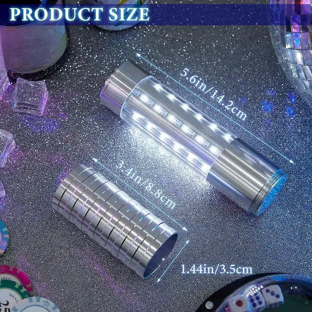 Alt view image 2 of 7 - Upgrade LED Bottle Service Lights,Silver White Light,4 Pcs | Handheld,Rechargeable,Adjustable Light Mode,Matching Charger,Flashing Light Signs For Birthday Wedding Party