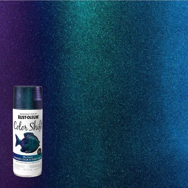 Alt view image 2 of 7 - Color Shift Blue Cosmos Spray Paint | Color Changing Finish, Iridescent Effect, Crafts, Decor & Accessories, Multi-Angle Appearance, 11 Oz