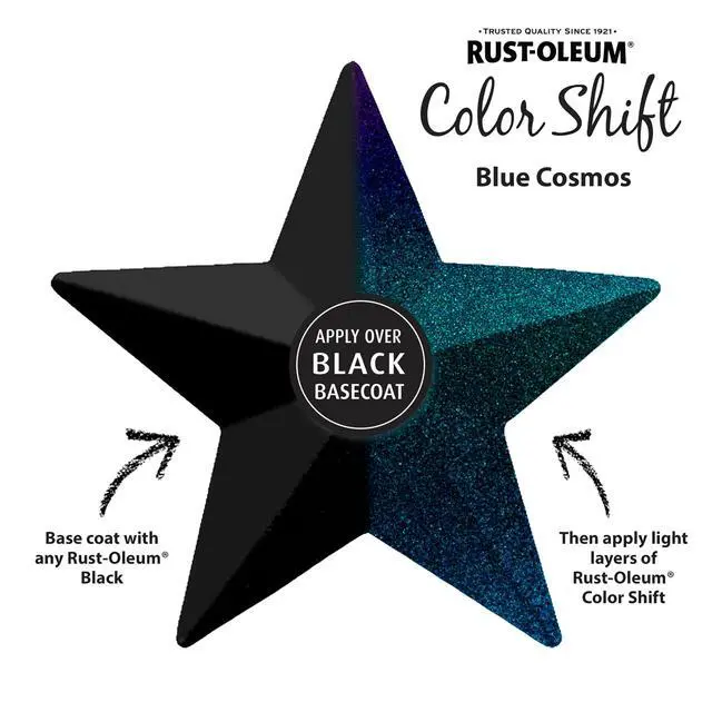 Alt view image 3 of 7 - Color Shift Blue Cosmos Spray Paint | Color Changing Finish, Iridescent Effect, Crafts, Decor & Accessories, Multi-Angle Appearance, 11 Oz