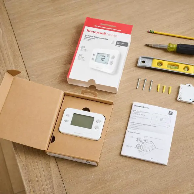 Alt view image 3 of 6 - X1N Non-Programmable Thermostat, White | Single-Stage, 1 Heat/1 Cool Compatibility