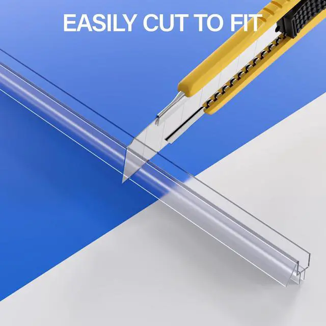 Alt view image 5 of 7 - 3 Pack 3/8" x 39" Shower Door Bottom Seal,Shower Door Sweep,Frameless Glass Seal Strip,Stop Leaks and Create a Water Barrier, Water Guard 10MM