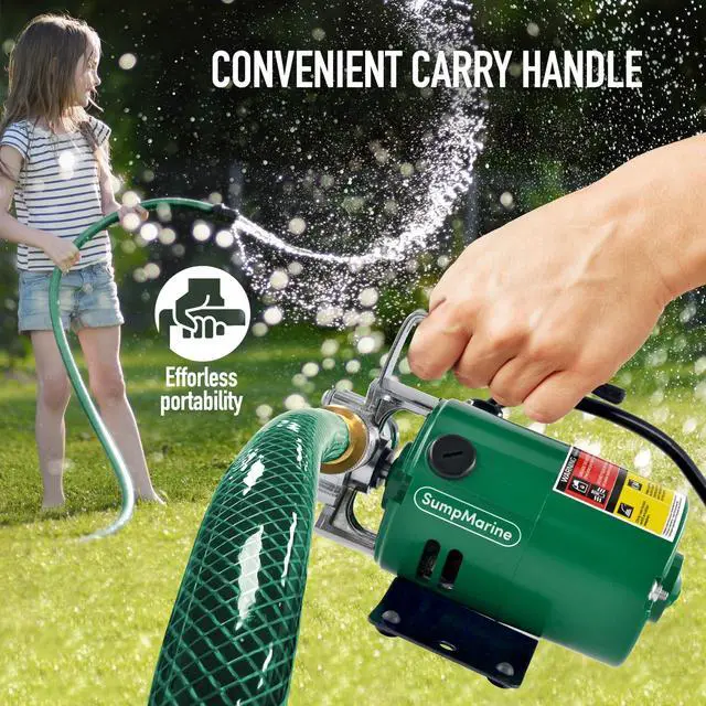 Alt view image 7 of 7 - Water Transfer Pump, 115V 330 Gallon Per Hour - Portable Electric Pump with 6' Hose Kit, Remove Water From Pools, Rain Barrel, Aquariums