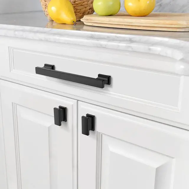 Alt view image 2 of 6 - 10 Pack Matte Black Kitchen Cabinet Knobs Drawer Cabinet Hardware Zinc Knobs for Dresser Drawers
