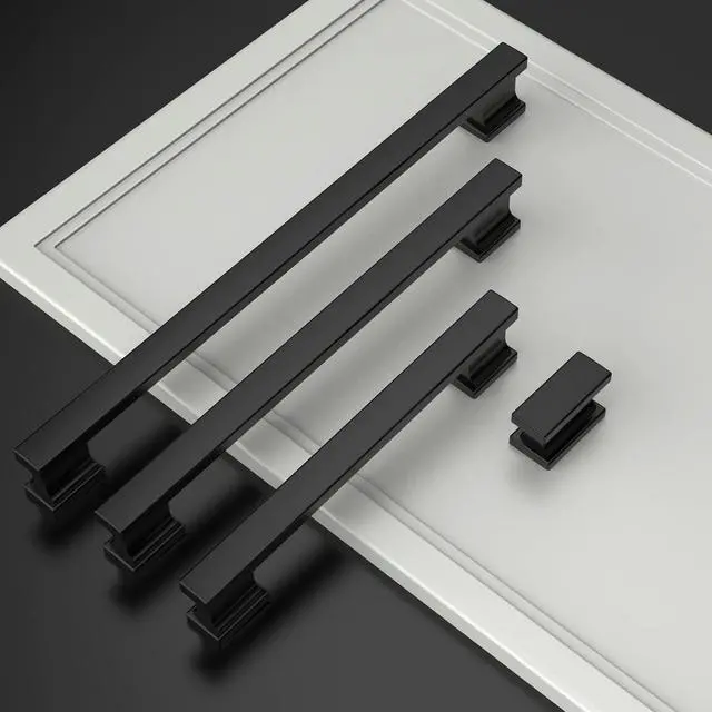 Alt view image 5 of 6 - 10 Pack Matte Black Kitchen Cabinet Knobs Drawer Cabinet Hardware Zinc Knobs for Dresser Drawers