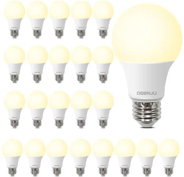 Main image of 24 Pack LED Light Bulbs Soft White 2700K, 60 Watt Equivalent LED Bulbs, A19 Standard Bulbs, 800 LM, 15000 Hours, E26 Base, Non-Dimmable, 8W White LED Bulbs for Bedroom Living Room