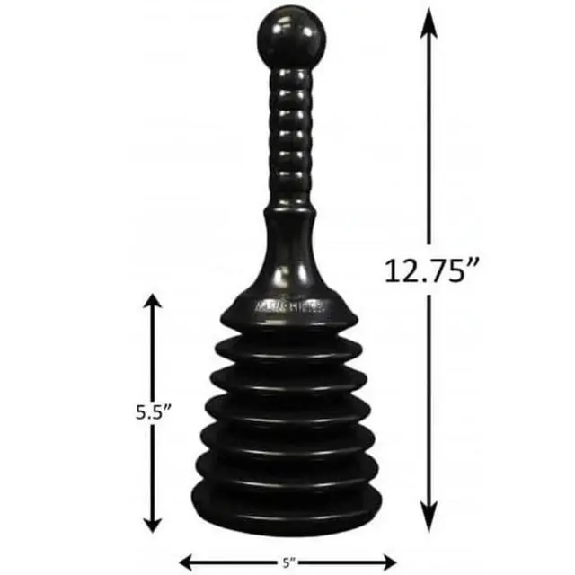 Alt view image 3 of 6 - MPS4 Sink & Drain Plunger for Kitchen Sinks, Bathroom Sinks, Showers, and Bathtubs. Small and Strong Design with Large Bellows Commercial & Residential Use, Black