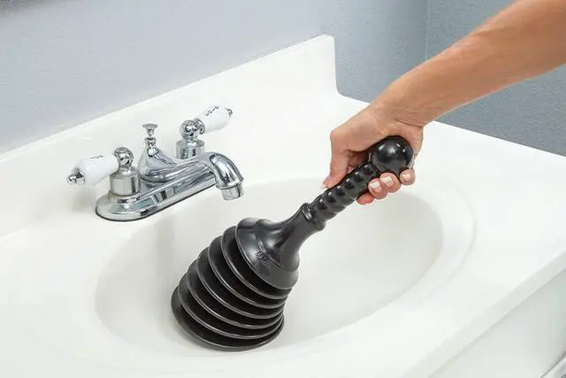 Alt view image 4 of 6 - MPS4 Sink & Drain Plunger for Kitchen Sinks, Bathroom Sinks, Showers, and Bathtubs. Small and Strong Design with Large Bellows Commercial & Residential Use, Black