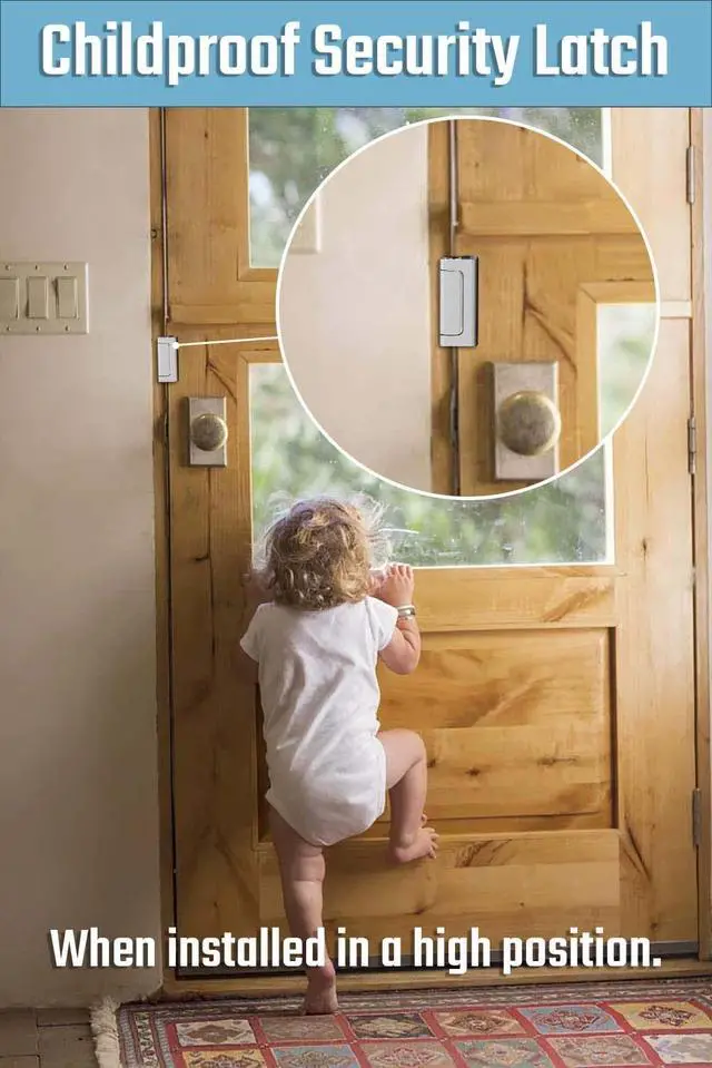 Alt view image 4 of 7 - Home Security Door Reinforcement Lock, Childproof Safety Latch | 3Pack Top Door Lock Stopper for Toddlers Safety, Prevents Home Unauthorized Entry, Aluminum Construction, Withstands 800lbs