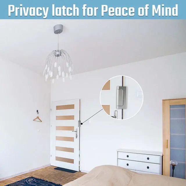 Alt view image 7 of 7 - Home Security Door Reinforcement Lock, Childproof Safety Latch | 3Pack Top Door Lock Stopper for Toddlers Safety, Prevents Home Unauthorized Entry, Aluminum Construction, Withstands 800lbs