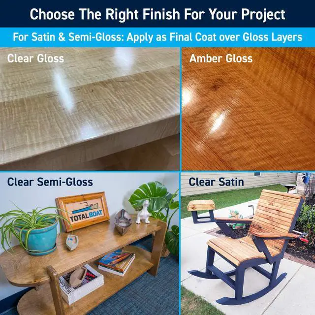 Alt view image 5 of 7 - Halcyon Water-Based Marine Varnish for Wood - Clear Satin Quart | Marine-Grade Polyurethane Wood Finish; Easy to Apply; 1-Hour Recoat; Ideal for Boats, Outdoor Furniture, and Woodworking