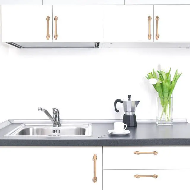 Alt view image 4 of 6 - 10 Pack 5 inch Champagne Bronze Kitchen Cabinet Handles Cabinet Pulls Gold Drawer Pulls Kitchen Cabinet Hardware Handles Dresser Handles