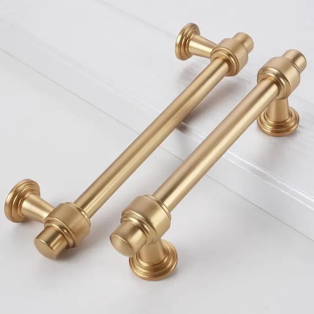 Alt view image 5 of 6 - 10 Pack 5 inch Champagne Bronze Kitchen Cabinet Handles Cabinet Pulls Gold Drawer Pulls Kitchen Cabinet Hardware Handles Dresser Handles