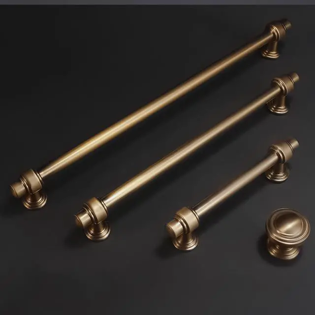 Alt view image 6 of 6 - 10 Pack 5 inch Champagne Bronze Kitchen Cabinet Handles Cabinet Pulls Gold Drawer Pulls Kitchen Cabinet Hardware Handles Dresser Handles
