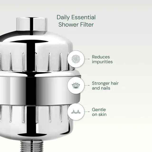 Alt view image 4 of 7 - SF220 Daily Essential Shower Filter - Chrome | Reduces chlorine, sediment & heavy metals for water that's kinder to skin & hair. No tools, 5-minute setup