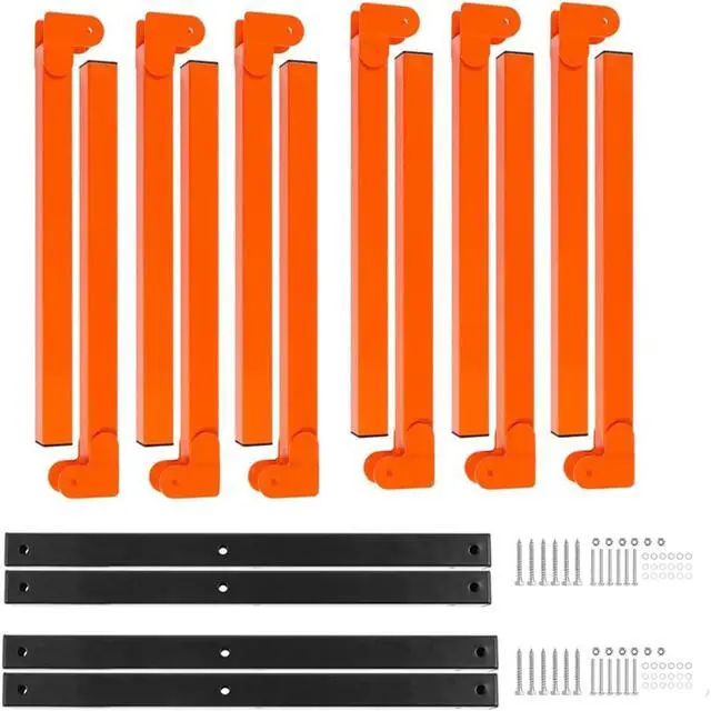 Alt view image 7 of 7 - Wall Mount Wood Organizer and Lumber Storage Metal Rack with 3-Level - Indoor & Outdoor Use, 4 Pack