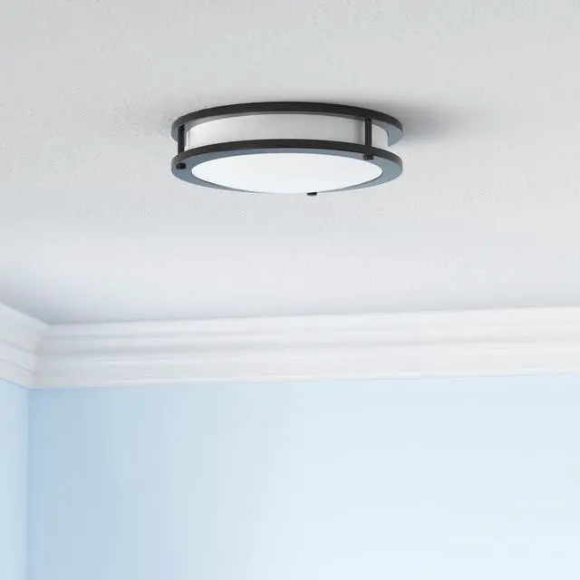 Alt view image 2 of 7 - 13 inch Flush Mount LED Ceiling Light Fixture,1300LM,5CCT | 2700K/3000K/3500K/4000K/5000K Adjustable Ceiling Lights, Oil Rubbed Bronze Dimmable Lighting for Kitchen,ETL Listed,2 Pack