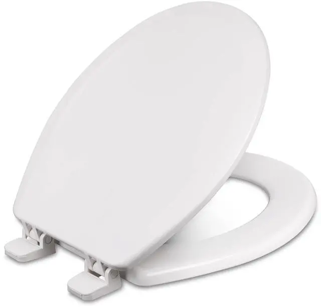 Main image of Round Toilet Seat, Wood Core/Plastic Finish, White | Plastic Finish, 700-001