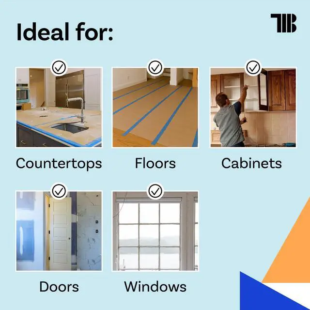 Alt view image 4 of 7 - Floor Protection Paper, 36 inch x 166 ft Roll, Made in USA, 69# Brown Rosin Masking Paper Roll, 100% Recycled, Thick Floor Covering for Painting, Moving, and Construction